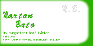 marton bato business card